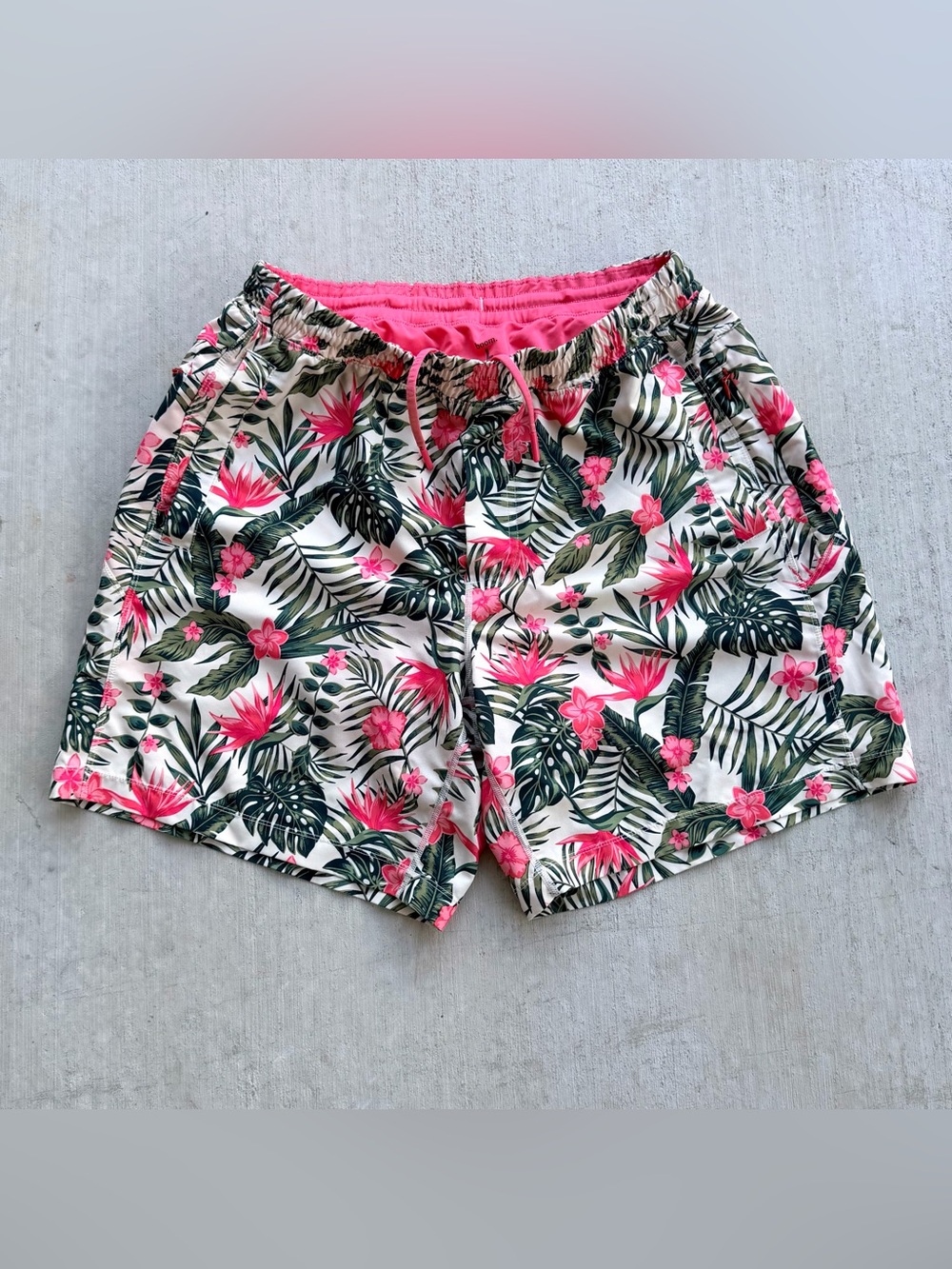 Birddogs Broomstick Shorts Tropical All Over Print Men Size Large Lined